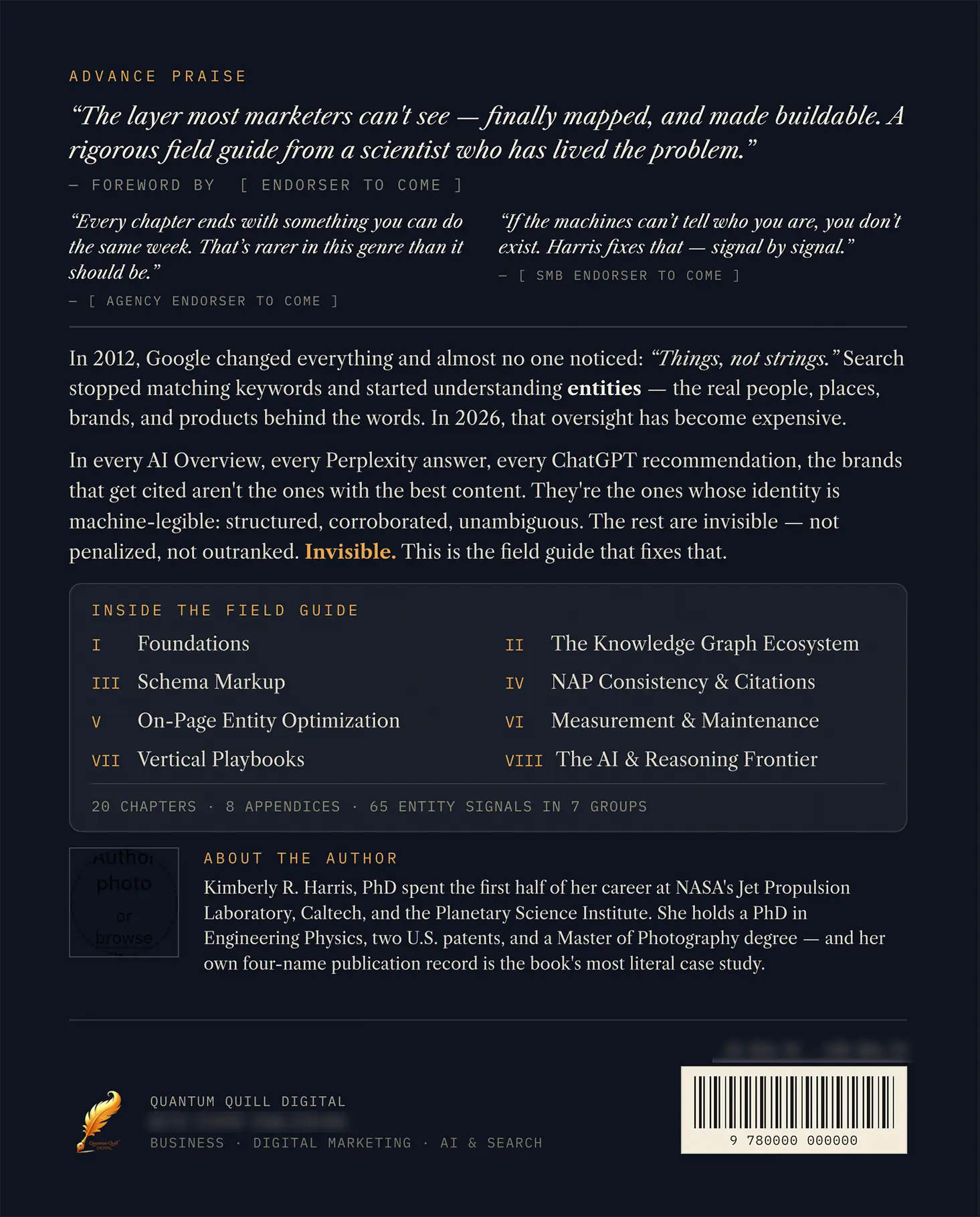 Back Cover of Entity Engineering.
